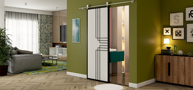sliding bathroom door installation in West Pensacola